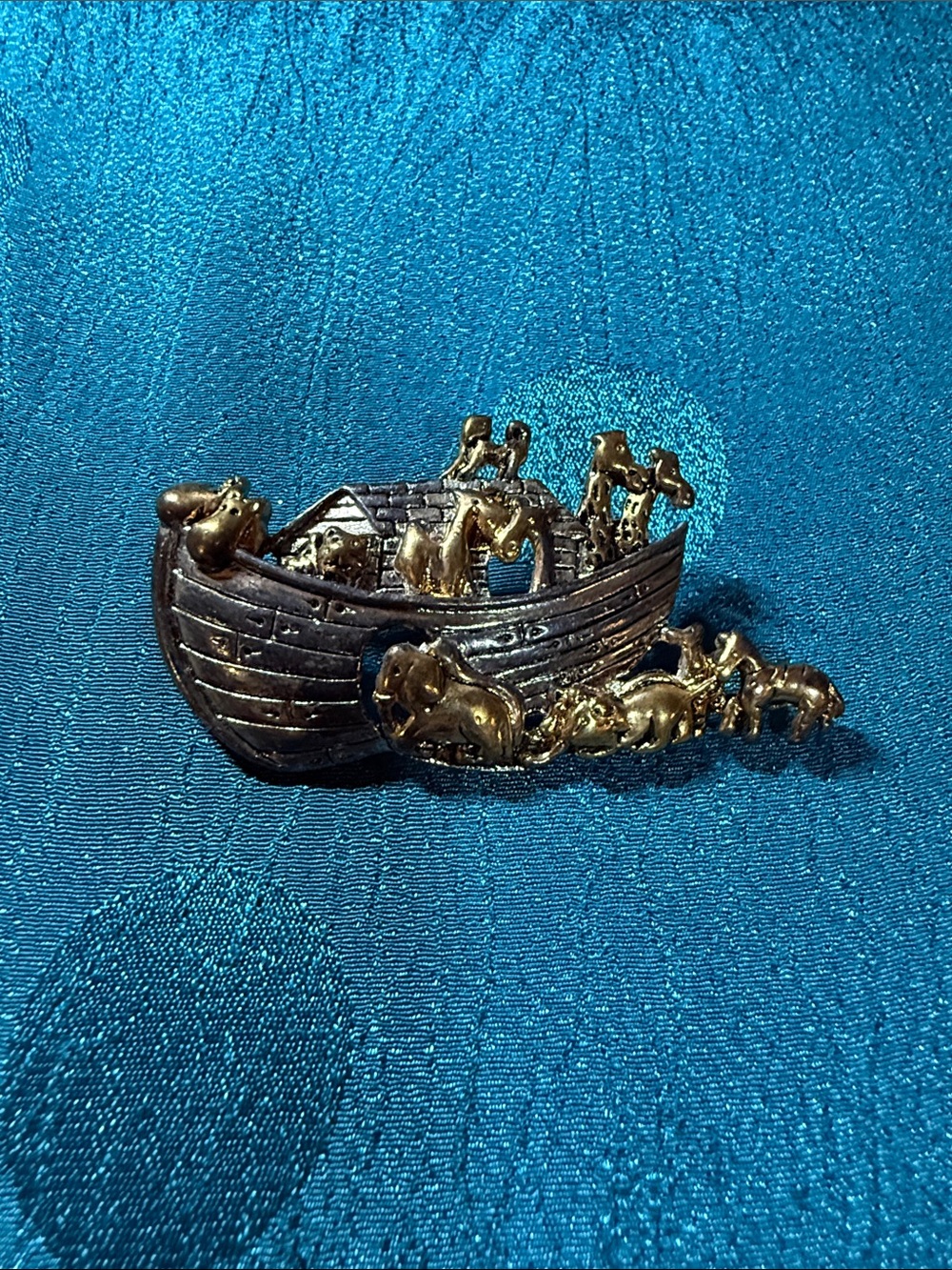 Gold-Tone Noah's Ark Enamel Pin